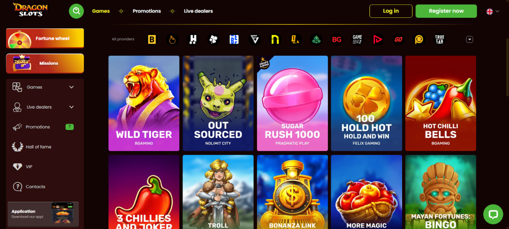 Withdrawing money from Dragonslots